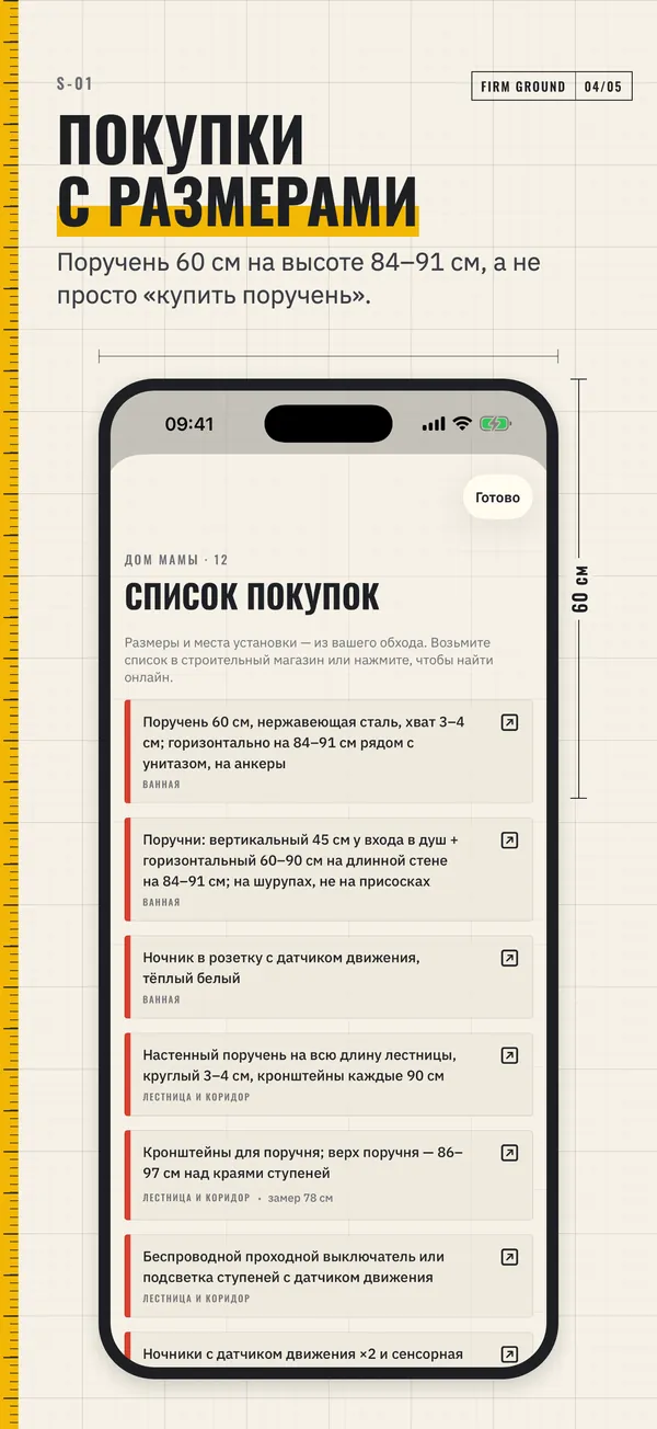 Покупки с размерами