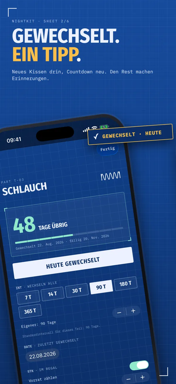 Gewechselt mit einem Tippen