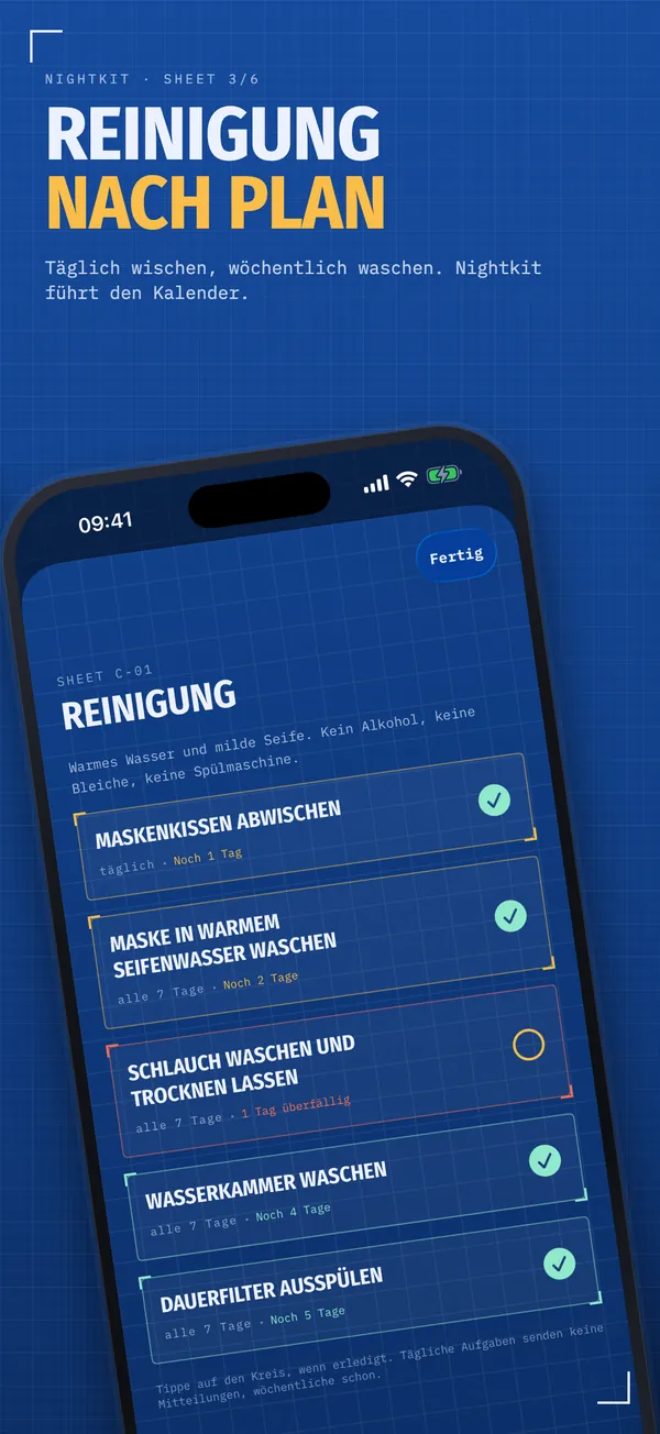 Reinigung nach Plan