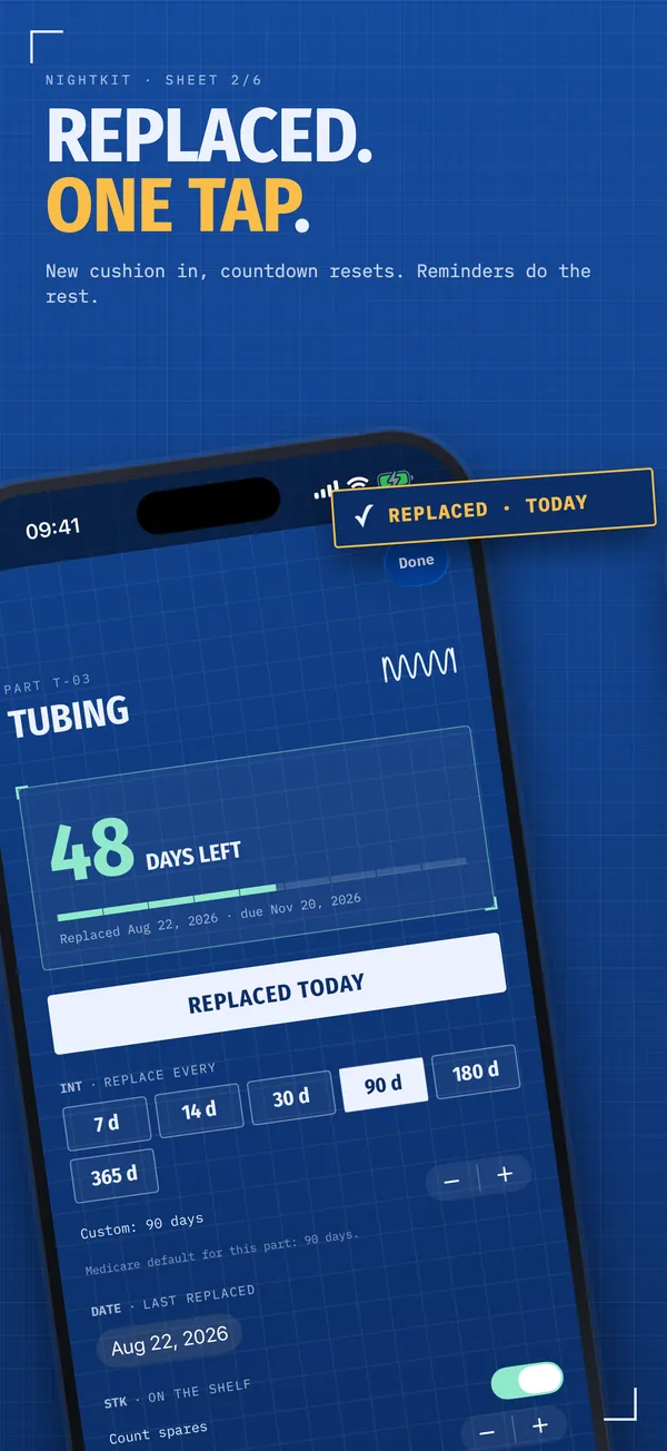 Replaced in one tap