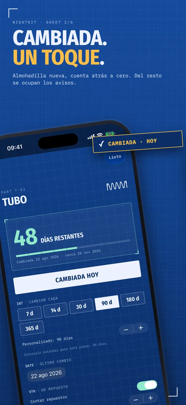 Cambiada en un toque