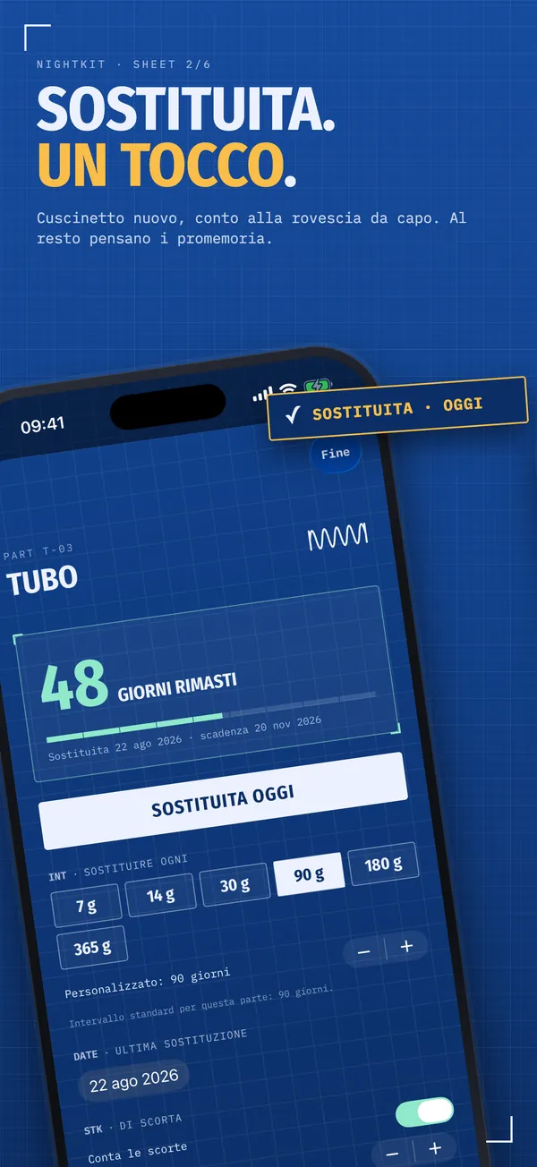 Sostituita con un tocco