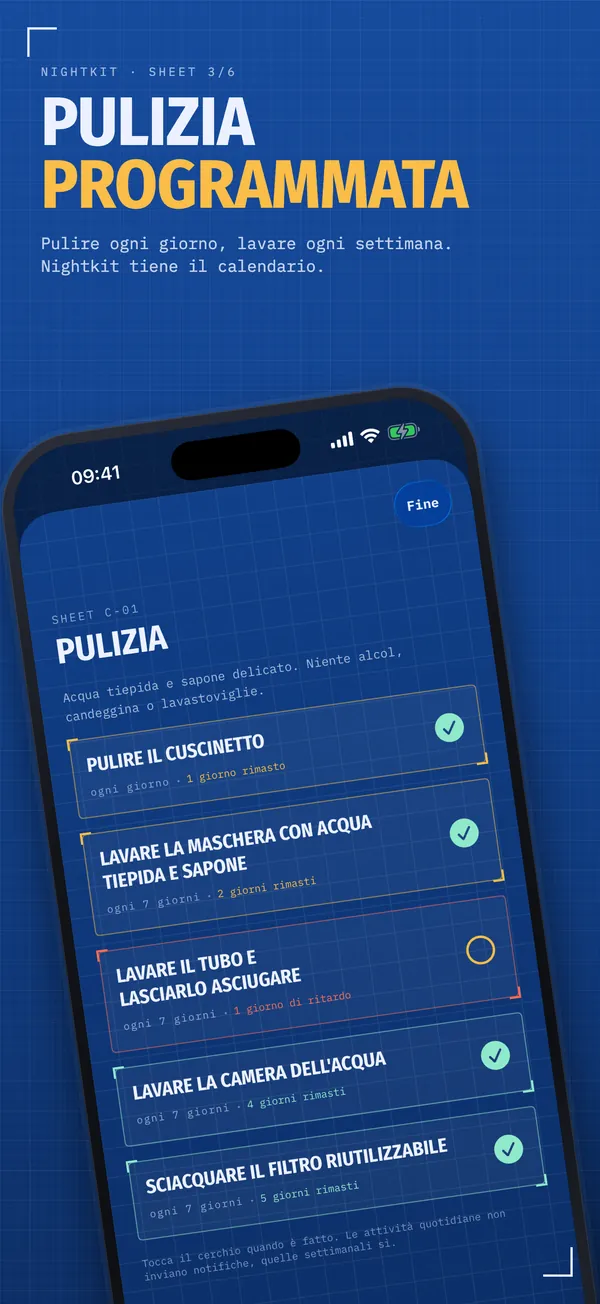 Pulizia in calendario