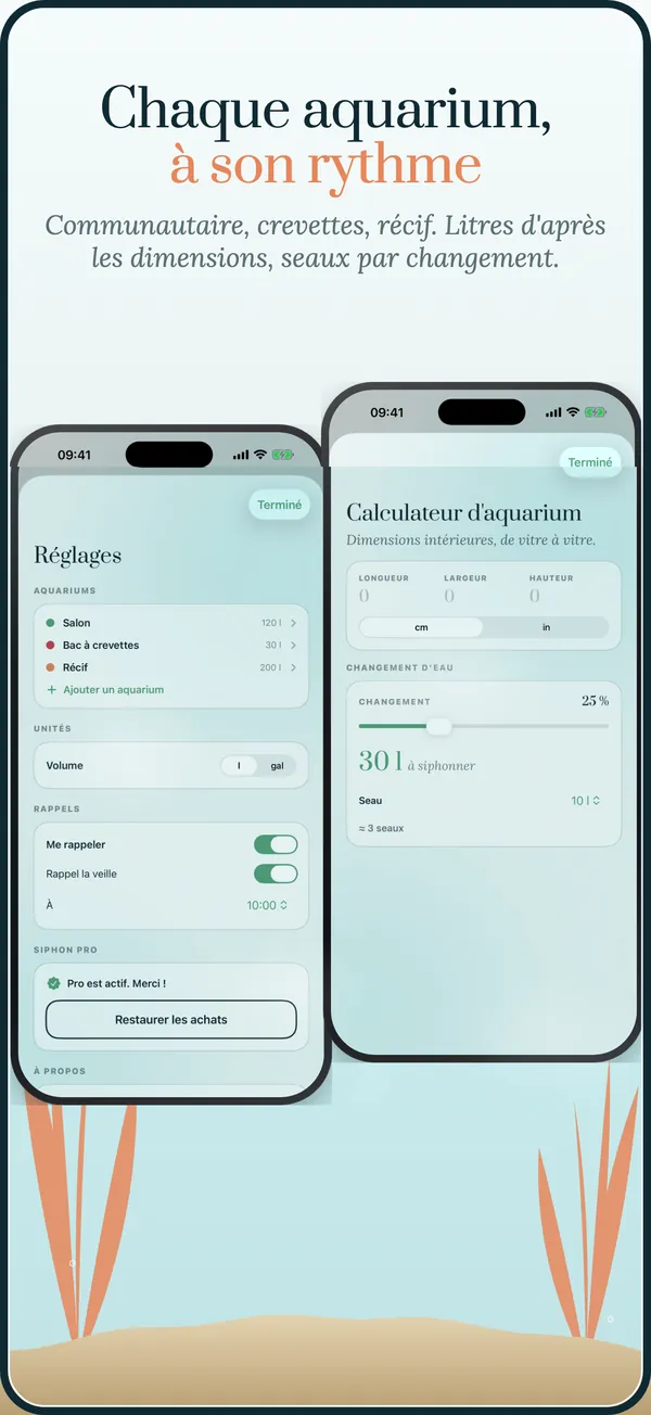 Types de bacs et calculateur