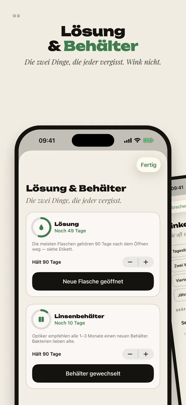 Pflegemittel und Behälter