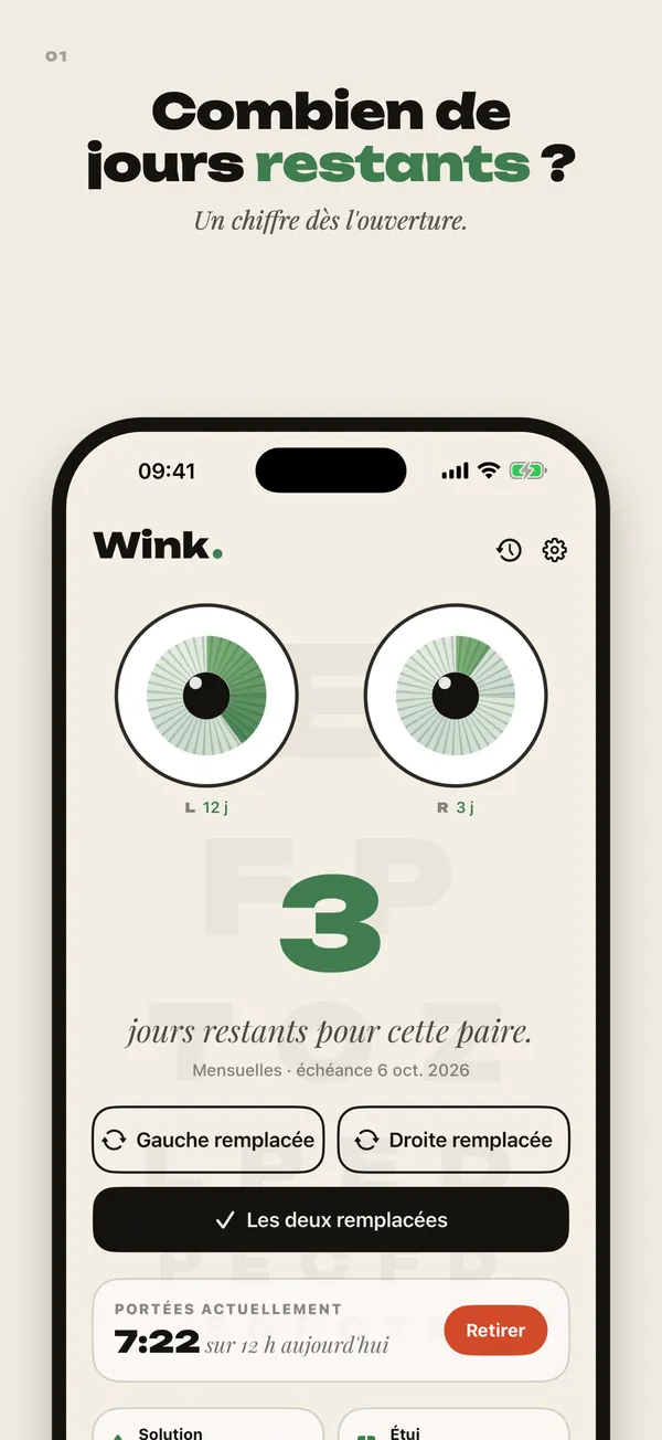 Jours restants d’un coup d’œil